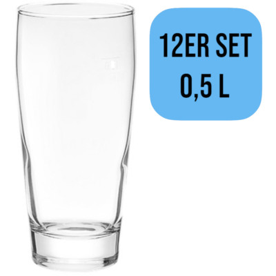 12x Van Well Glas 0,5 l Willybecher Gläser Geeicht Pils Longdrink Bier Gastro