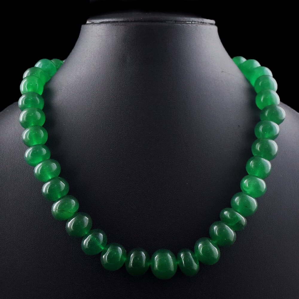 MONAKA グリーンストーン ネックレス Awesome Massive 666 Cts Green Onyx Beaded Womens Jewelery