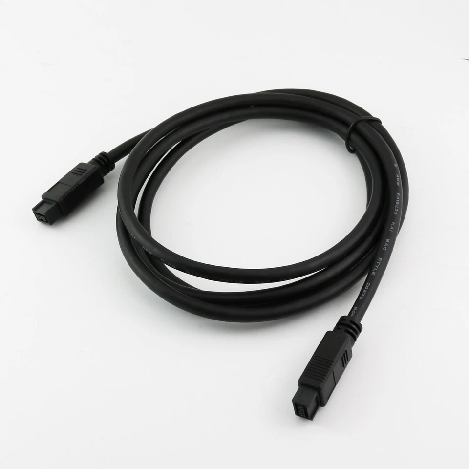 Firewire 800 IEEE 1394b Cable 9-Pin Male to 9-Pin Male 800 Mbps Cable 6ft/1.8m - Image 2 of 4