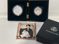 1995 S. CIVIL WAR BATTLEFIELD COIN EDITION. SILVER DOLLAR, + 1/2 DOLLAR. OGP+COA