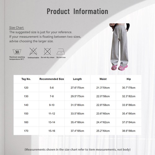 Kids Girls Sweatpants Straight Trousers Hiking Pants With Pockets Jogger Sport - Picture 9 of 25