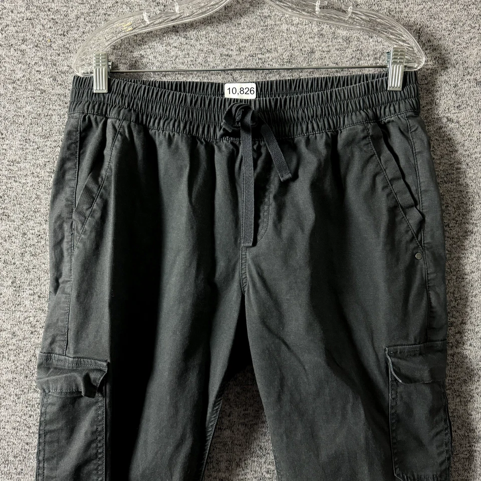 Pantalones de chándal Prana para mujer talla grande gris algodón orgánico madera cresta cargo Foto 3 de 4