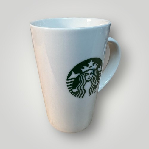 Starbucks Coffee Mug White Cup Classic Green Mermaid Siren Logo 12 OZ - Picture 8 of 10