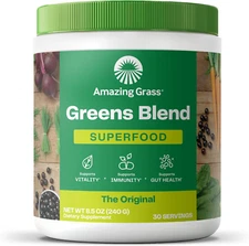 Greens Blend Superfood: Greens Powder Mix for Energy, with Organic Spirulina, Ch