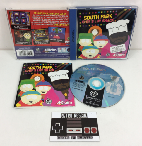 South Park Chef's Luv Shack SEGA Dreamcast Game Manual CIB Complete PAL - Foto 1 di 10
