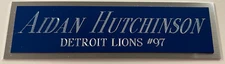 AIDAN HUTCHINSON LIONS NAMEPLATE AUTOGRAPHED Signed HELMET-JERSEY-FOOTBALL-PHOTO