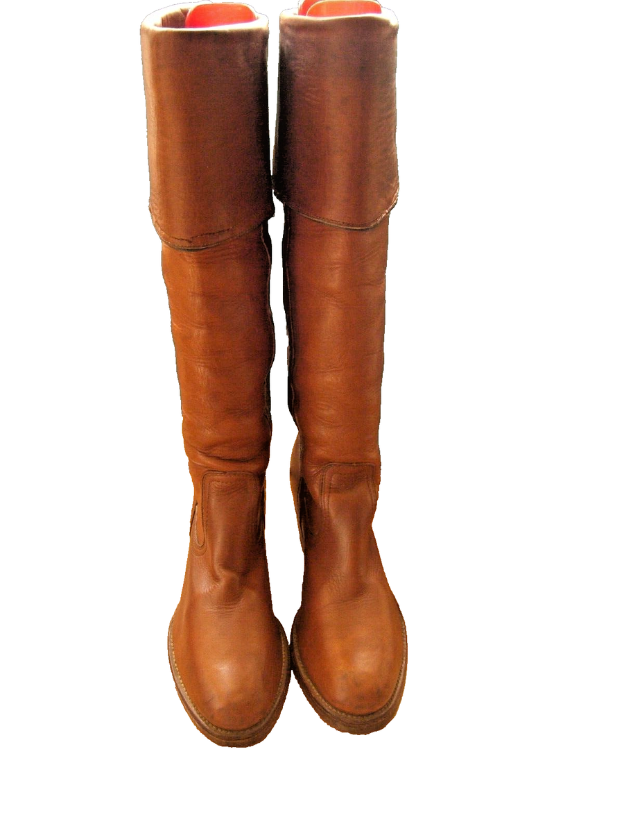 Vintage 70's Frye Campus OTK Boots US wms 8 1/2 B | eBay