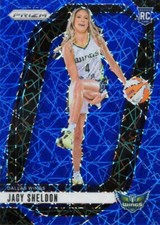 2024 Panini Prizm WNBA Jacy Sheldon Blue Laser Variation #141 Dallas Wings M71