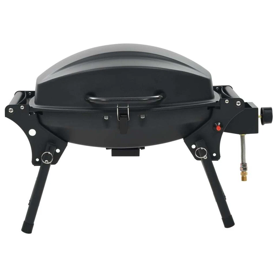 Barbecue e Griglia a Gas Portatile con Fornello Nero per Esterni BBQ vidaXL - Immagine 4 di 4