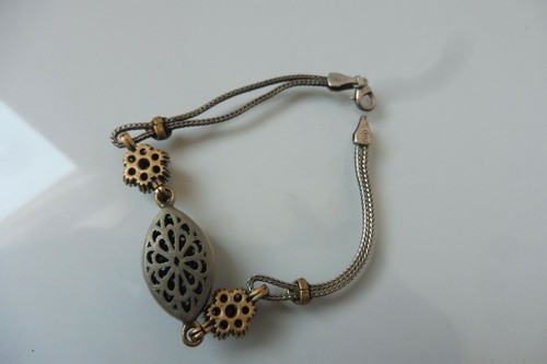 Élégant, Très Beau, Ancien Bracelet, 925 Argent Avec Sol Pierres - Photo 5/6