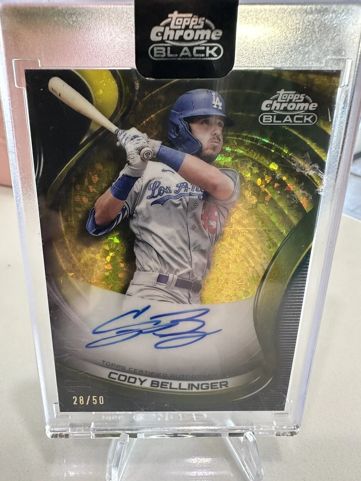 2022 Topps Black Chrome Cody Bellinger GOLD Refractor Auto /50 Dodgers SP