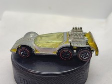 Vintage 1970 Hot Wheels Redline Spectraflame Gold Six Shooter Clear Windshield