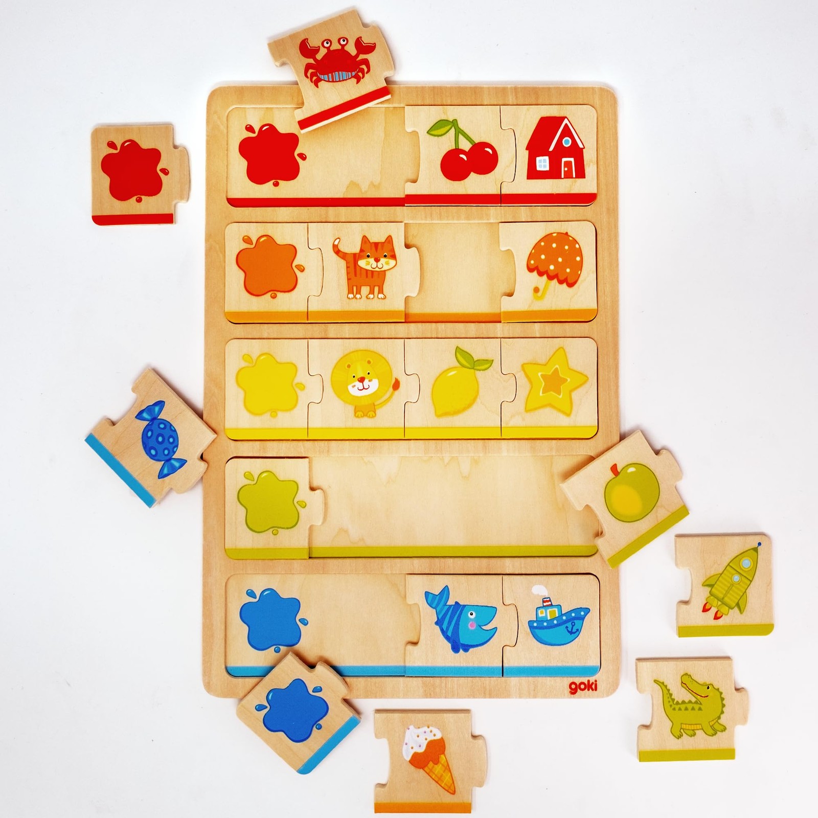 Goki 57343 Farbenpuzzle erstes Lernspielzeug fr Kinder Frdert spielerisch 4390₽