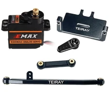 for AXIAL SCX24 Servo Metal Gear EMAX Steering with Black 