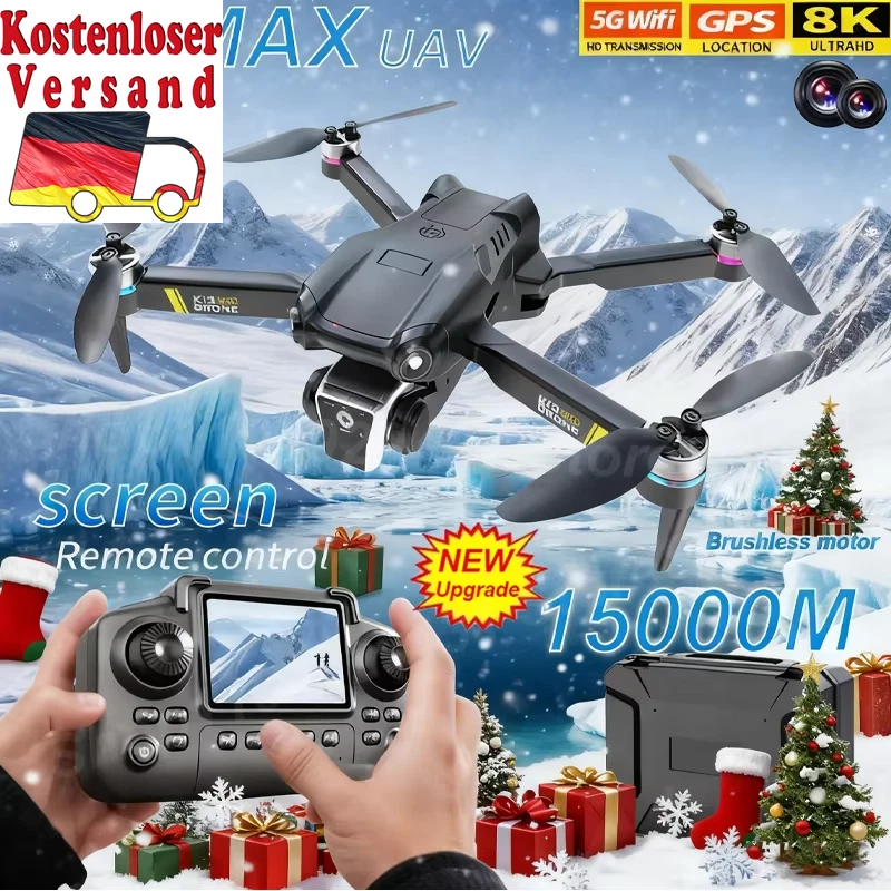 NEW K13 MAX Drone 8K Camera 5G Wifi FPV Brushless Motor HD Dual Camera Obstacle  - Bild 2 von 4