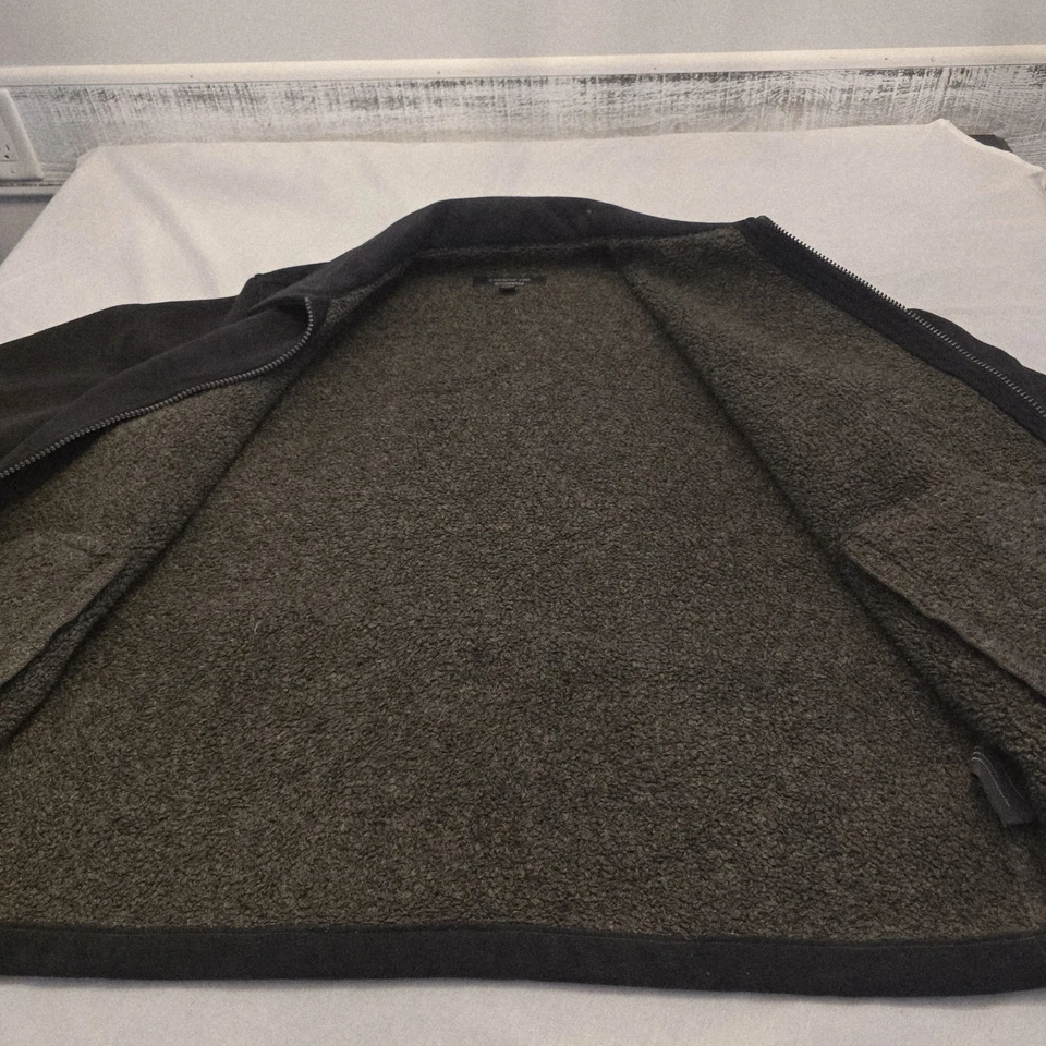 Claiborne Outerwear Imitación Gamuza Sherpa Vellón Forrado Abrigo Chaqueta Hombres XL Negro Gorp Foto 4 de 4