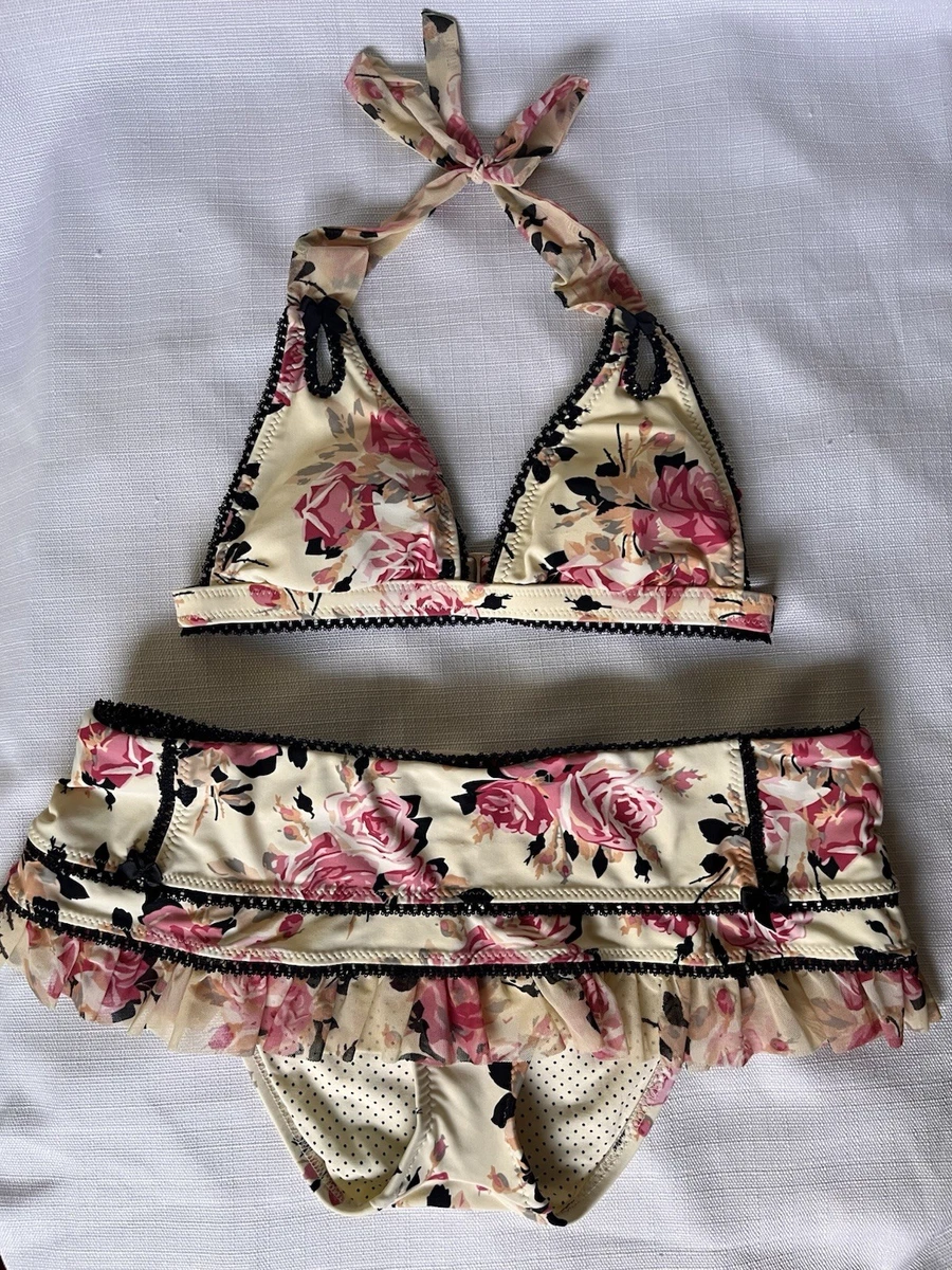 Betsey Johnson Floral Regular Size L Bikini Swimwear for Women for