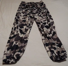 Unisex Adult size XL gray black & white camo Jogger Sweatpants  w/pockets
