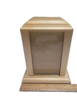     Pet Memorial Urn for Ashes Handmade Natural Wood Keepsake Photo Box Small
