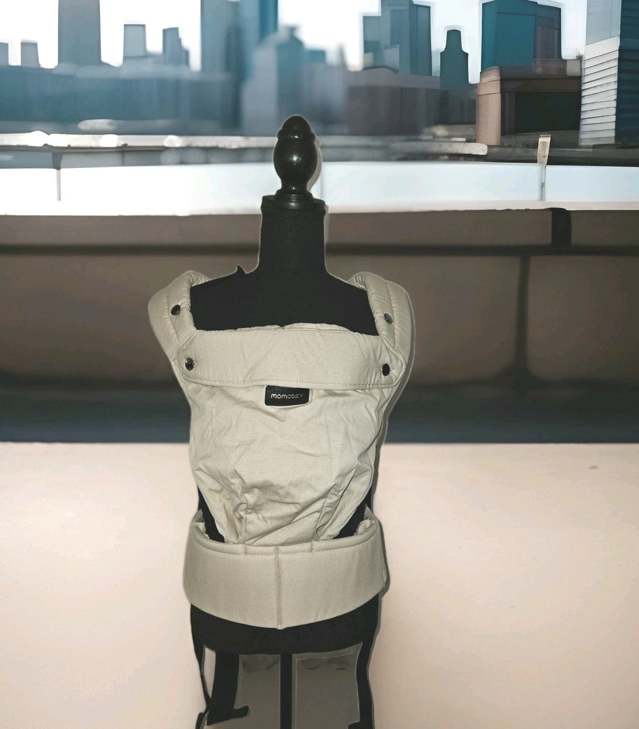 New Momcozy Baby Carrier For Infants & Toddlers 3-24 Months Adjustable Khaki