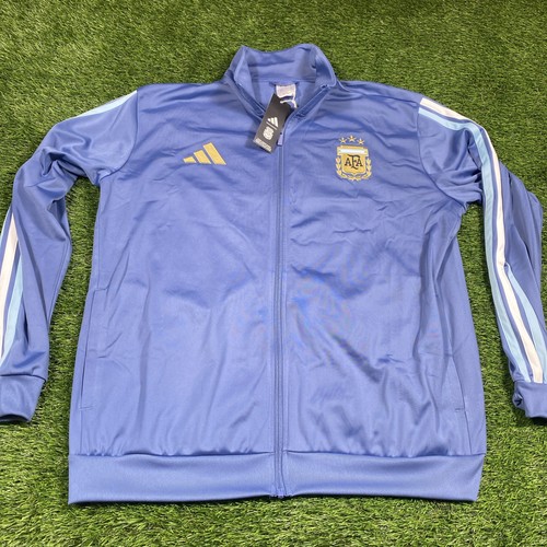 Argentina Soccer Adidas Jacket Mens XL NWT Blue DNA Track JZ6289 Full Zip AFA