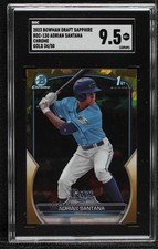 2023 Bowman Chrome Draft Sapphire Gold 34/50 Adrian Santana SGC 9.5 Mint+ 0j0r