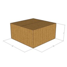 20 14x14x7 Kraft Brown Corrugated Shipping Boxes 32 ECT Single-Wall New