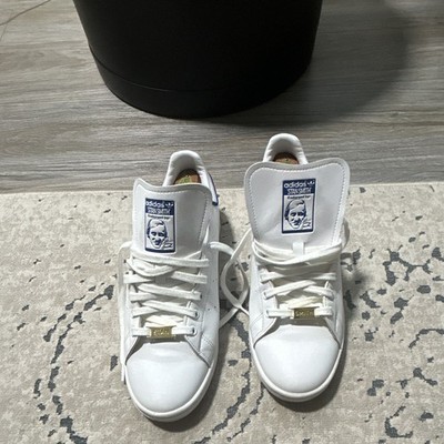 adidas Stan Smith Men's White Leather Low Top Lace-Up Sneakers Width D