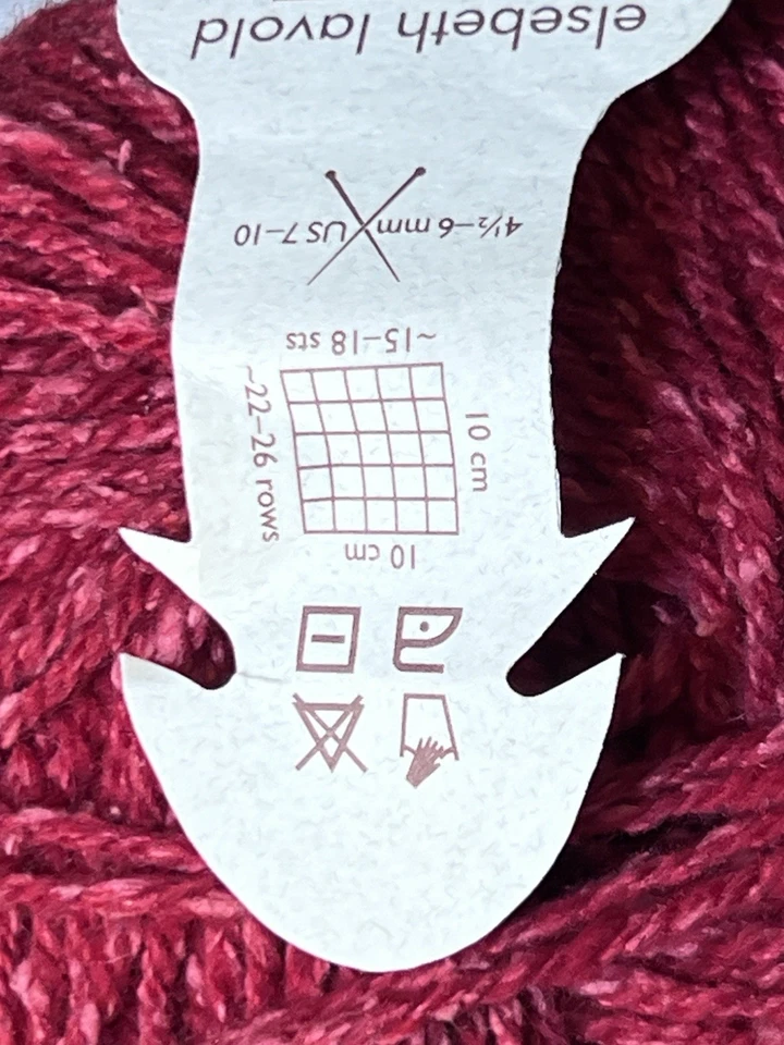 Elsebeth Lavold LANA DE SEDA XL Hilo ROJO 004 50gr/104yds ea. Lana seda. Juego de 2 Foto 4 de 4