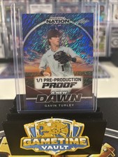 2025 Leaf Baseball Nation - Gavin Turley - Blue Shimmer A New Dawn 1/1