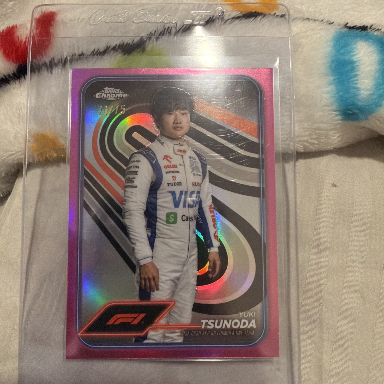 2024 Topps Chrome Formula 1 - #17 Yuki Tsunoda Pink Refractor /75