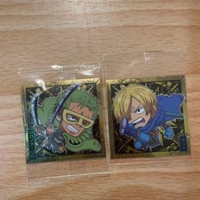 One Piece Roronoa Zoro  Sanji Hologram Sticker Set of 2 Rare Characters