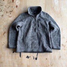 Patagonia Better Sweater 1/4 Zip Fleece Pullover Kids Large Gray Outdoor 65706