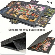 1000 Piece Tilting Puzzle Board 6 Drawers Felt Jigsaw Table with Cover