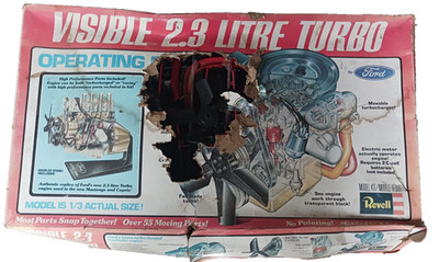 RARE Revell 1/3 Visible Ford 2.3L Turbo Engine Model Kit #8867 Mustang SVO VTG