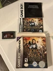 Lord Of The Rings Two Towers And Return Of The King Gba Complete In Box