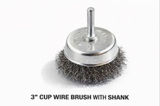 3" Cup Wire Brush with Shank