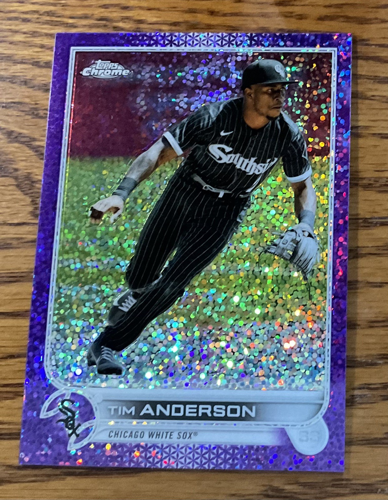 2022 Topps Chrome Purple Speckle Refractor /299 - Tim Anderson - White Sox 