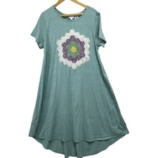 Upcycled Vintage Patchwork Dress Large Cottagecore Art To Wear Grandma Flowers