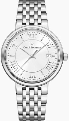 Carl F. Bucherer Adamavi  39mm 40mm Date 10314.08 Silver Roman Steel Automatic