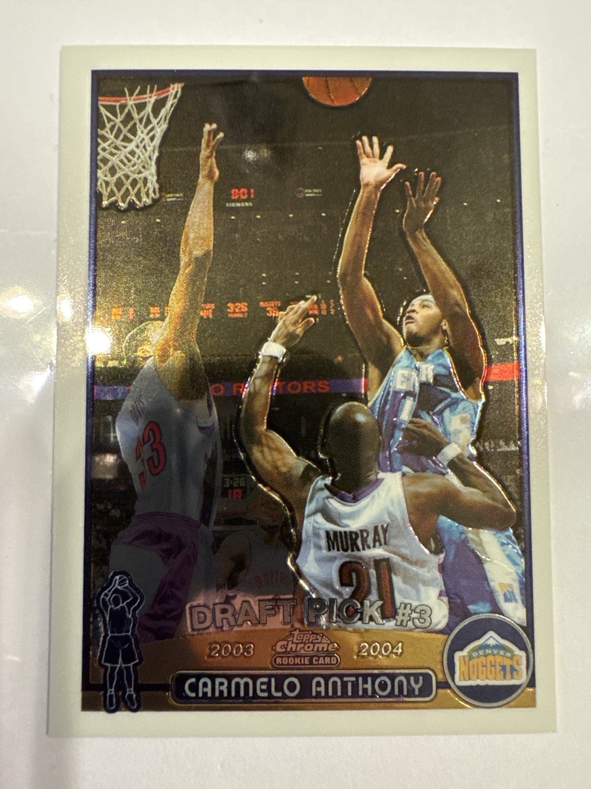 2003-04 Topps Chrome Carmelo Anthony RC #113 Draft Pick Rookie Nuggets HOF 🔥