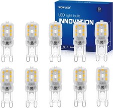 10 X G9 LED Light Bulb, 3W Warm White, Replace Halogen Bulbs, 3000K Non Dimmabl