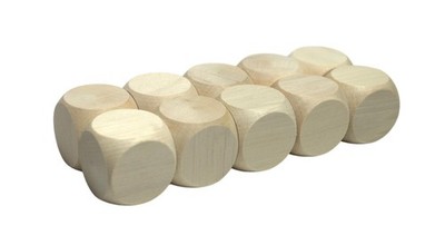 50x einfache Holzwürfel 20 mm sechsseitige Würfel unbemalt Basteln oder Spielen
