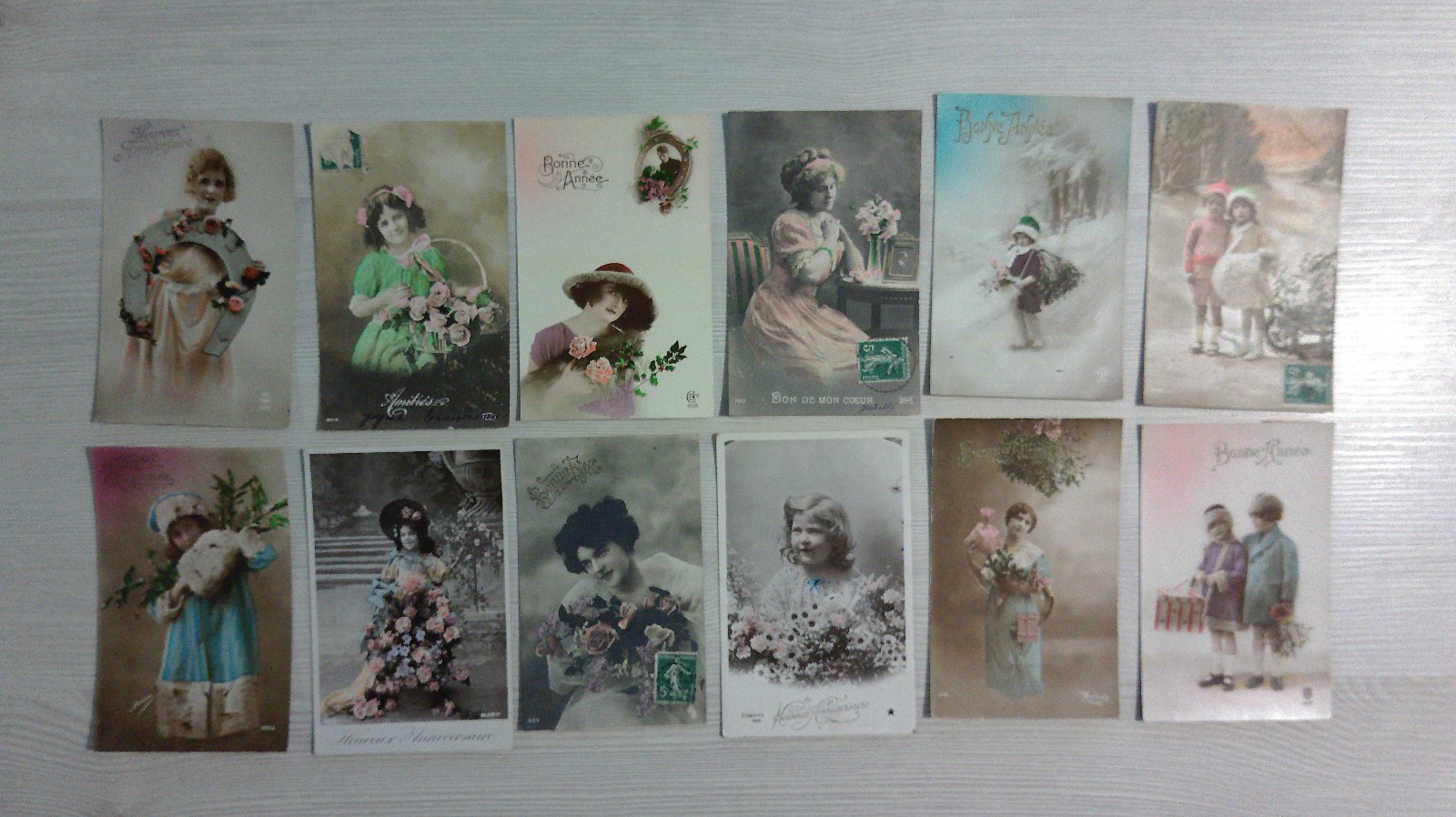 LOT NO. 17 100 postcard FANTASY child character all photographed