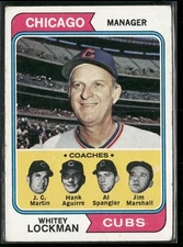 1974 Topps #354 Cubs Field Ldrs (Lockman/Martin/Aguirre/Spangler/Marshall)