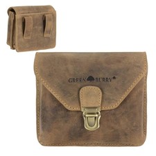 Greenburry Gürteltasche Leder Bauchtasche Hüfttasche quer Tasche braun Vintage