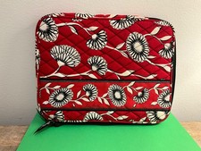 Vera Bradley red Ipad cover case sleeve quilted zippered