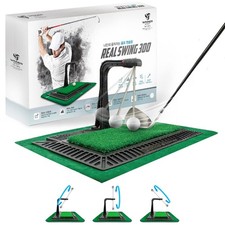 Real Swing 300 Golf Swing Hitting Trainer, True Impact, Checking Path
