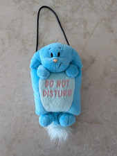 RARE Neopets Blue Kacheek Plushie Door Hanger Come In/Do Not Disturb Vintage