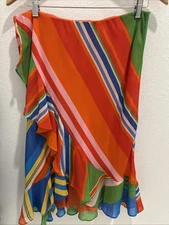 Ralph Lauren women's detailed multi-color A- lined skirt Medium EUC Smoke Free